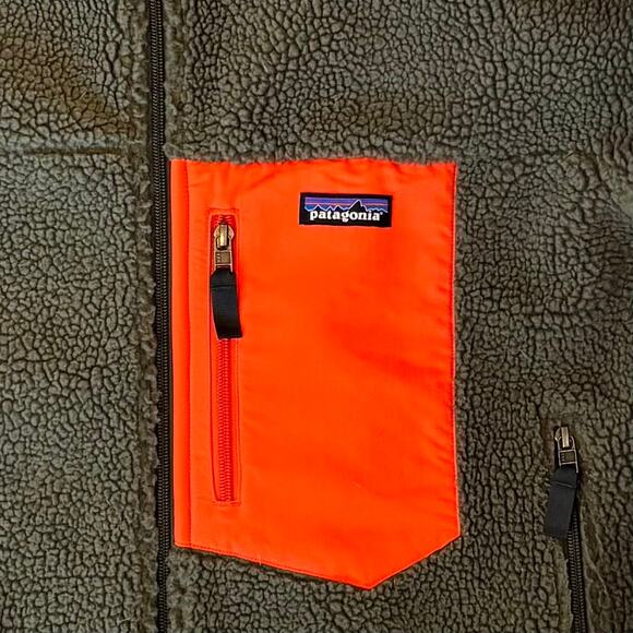 Patagonia Retro X Fleece Jacket Deep Pile Windproof Green Mens Size Large - Picture 4 of 9